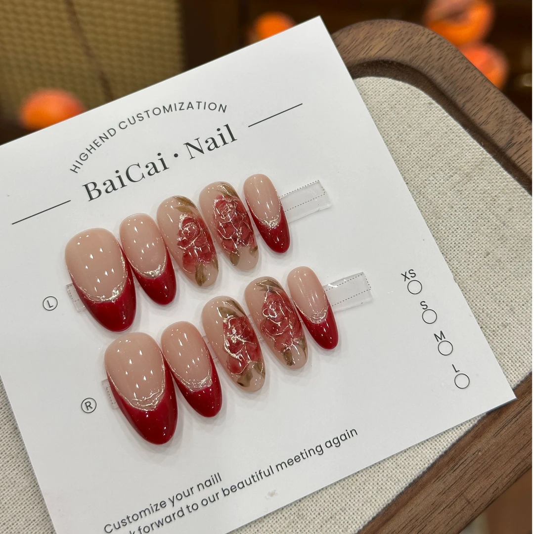 白菜家国色芳华手工穿戴甲