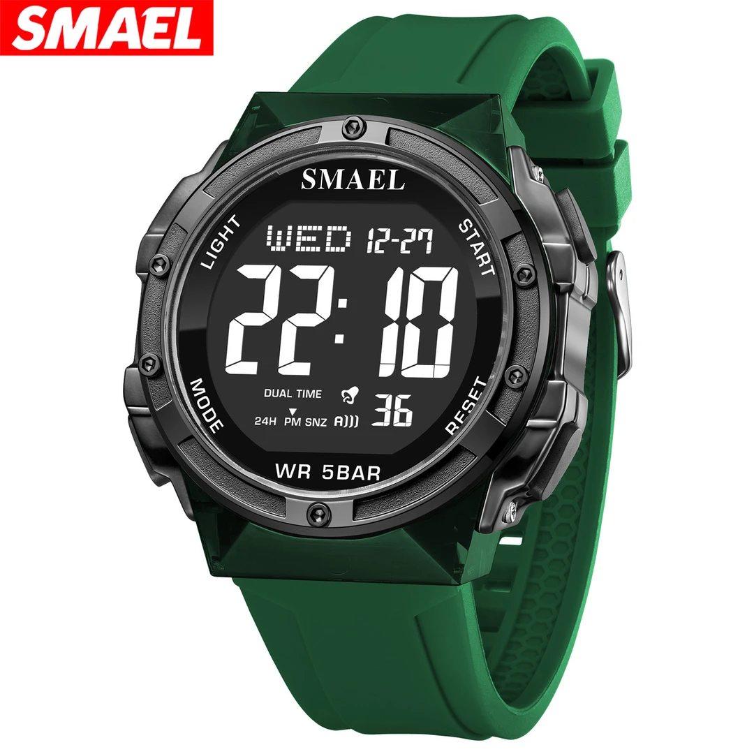 SMAEL8112登山夜光青少年男士时尚防水多功能潮流学生计步手表