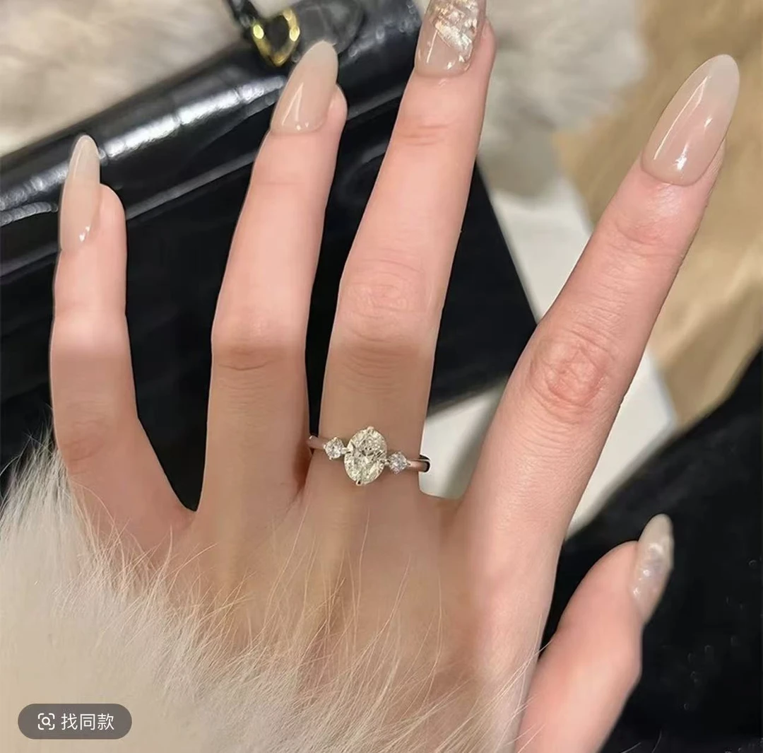 2.0CT 风铃蛋面女戒 气质