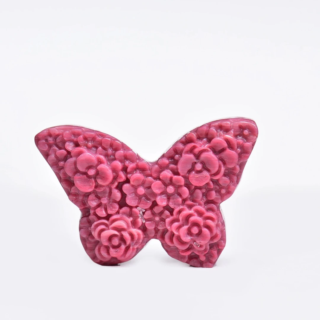 天然蔷薇石蝴蝶配件精致百搭吊坠项链手工diy手链编绳散珠配饰