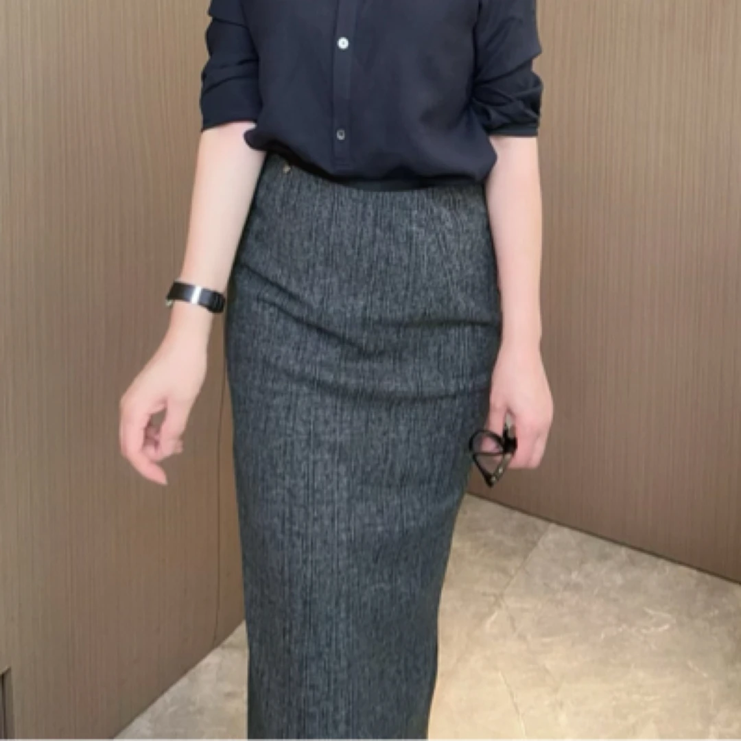 柏澜慧琳【雪花秋季半裙】高支高密精纺秋季半裙