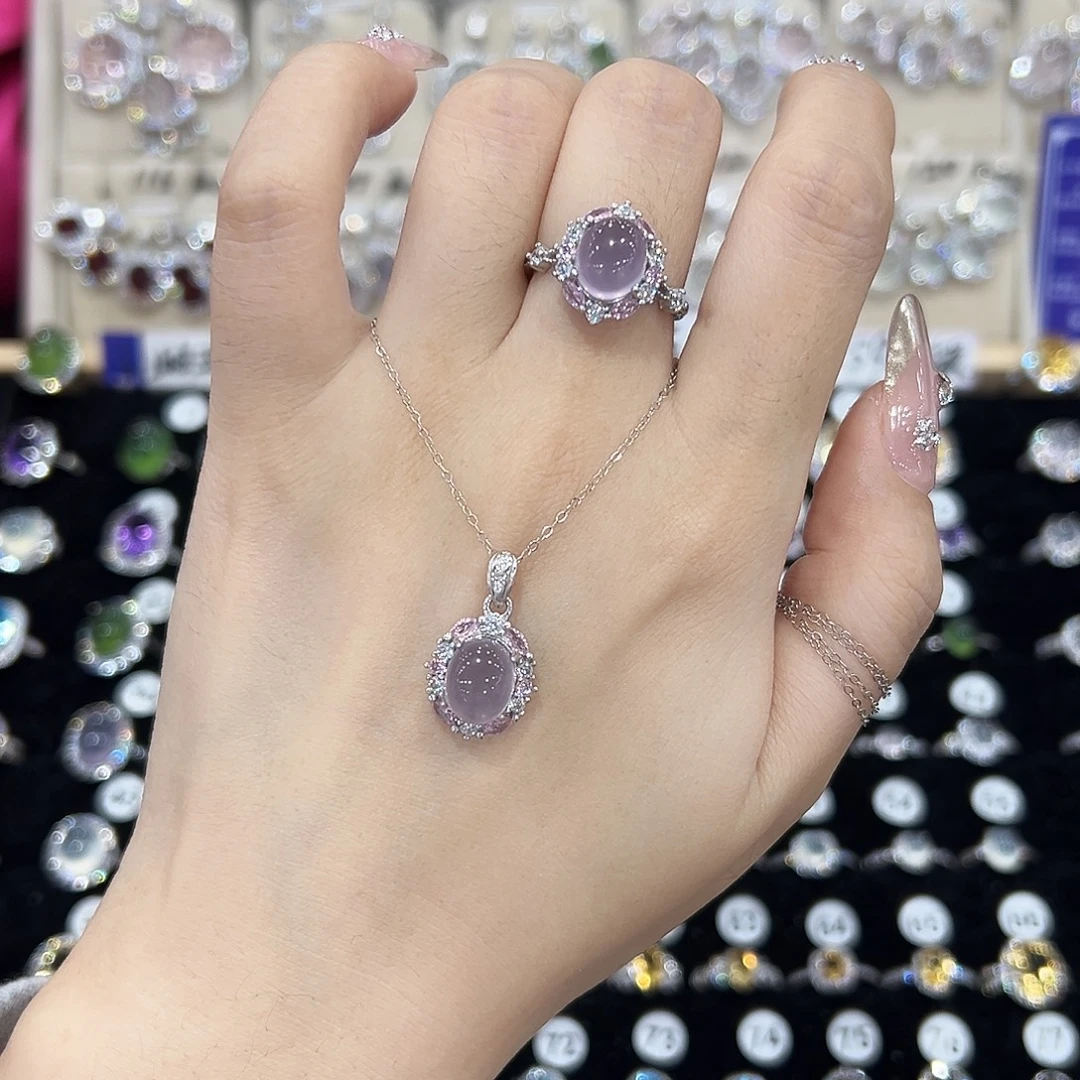 我***薯戒指萤石银S925镶嵌