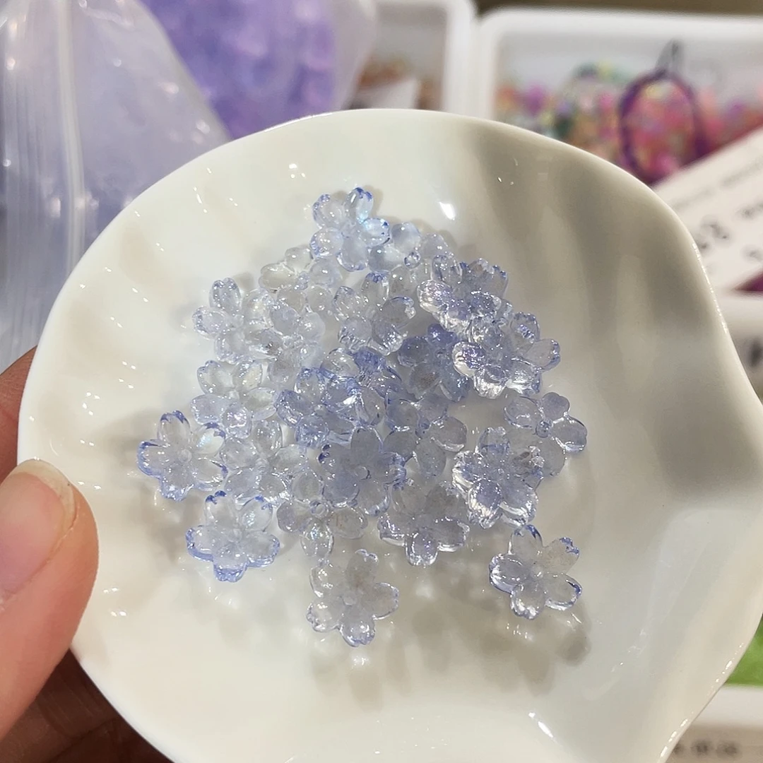 琉璃非金属蓝色樱花50颗