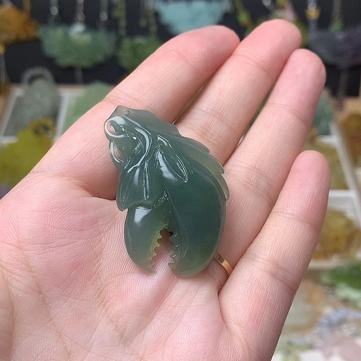 蛇纹石玉合金颈饰