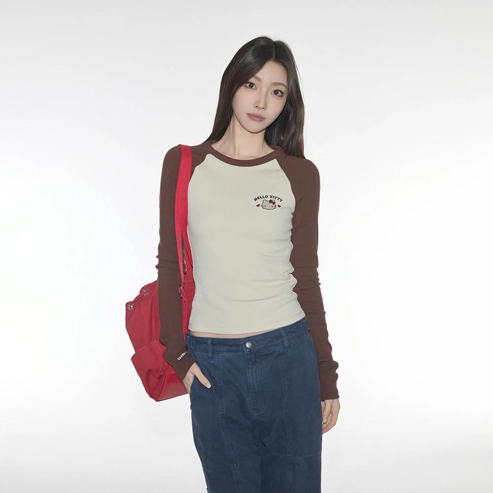 BASEMENT FGxHello Kitty美式复古印花针织长袖T恤251030120011