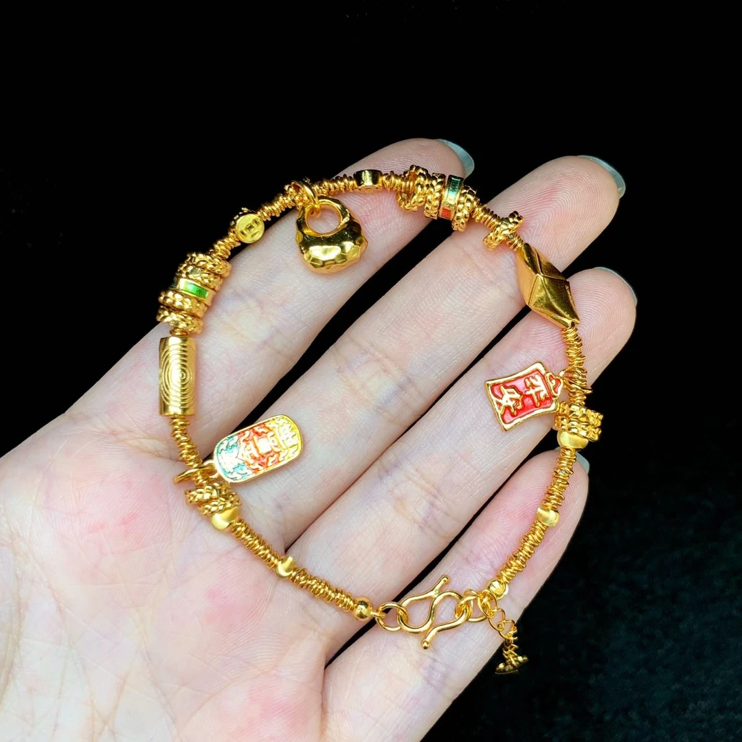 足银手链 【小宝珠宝】21 T29481-足银DIY手链-随型