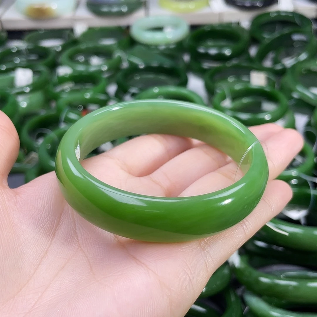 和田玉（碧玉）手镯未镶嵌金*多