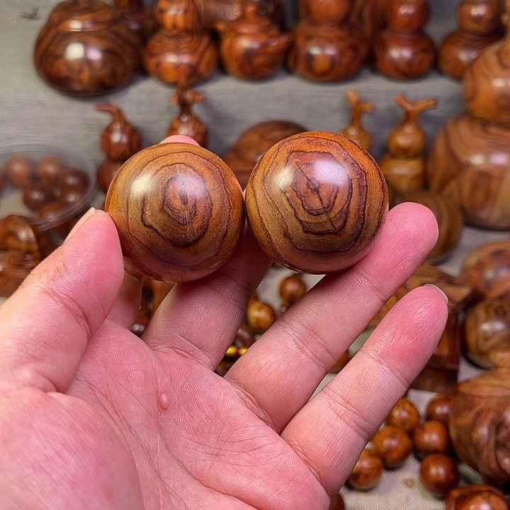 黄花梨/降香黄檀海南黄花梨油梨4.0手球工艺品