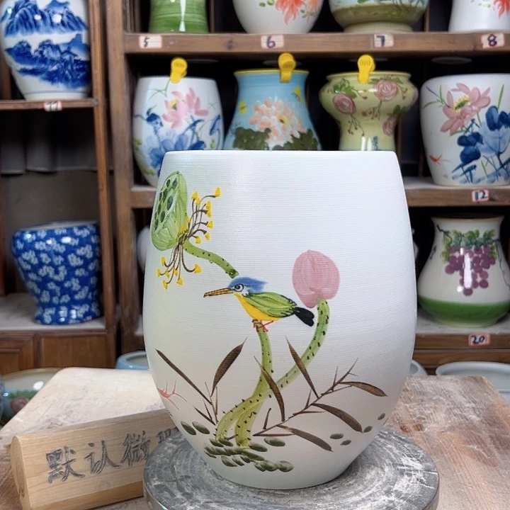 陶但盆翠鸟徒弟陶瓷陶瓷
