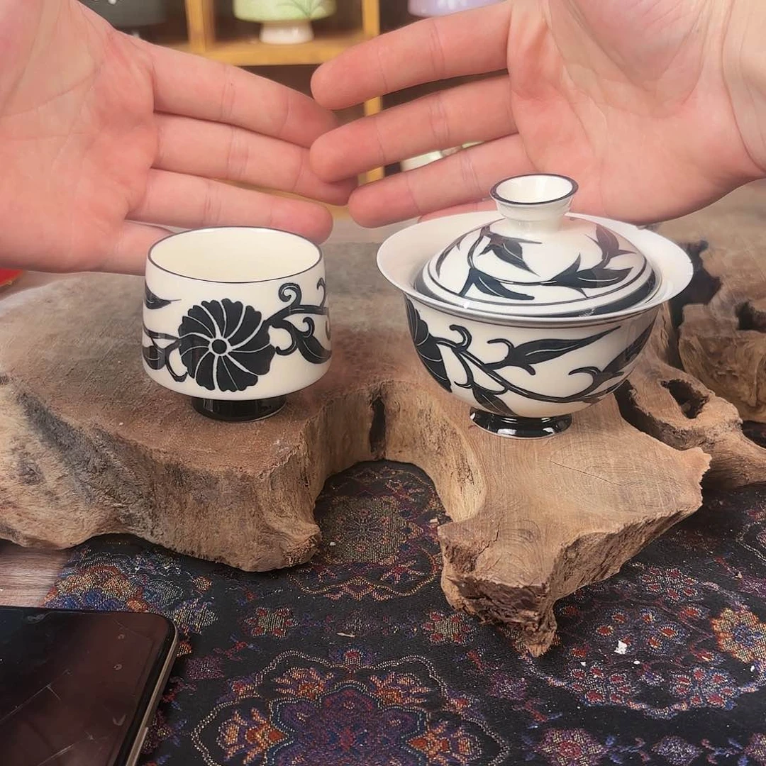 高温陶瓷，手绘茶具