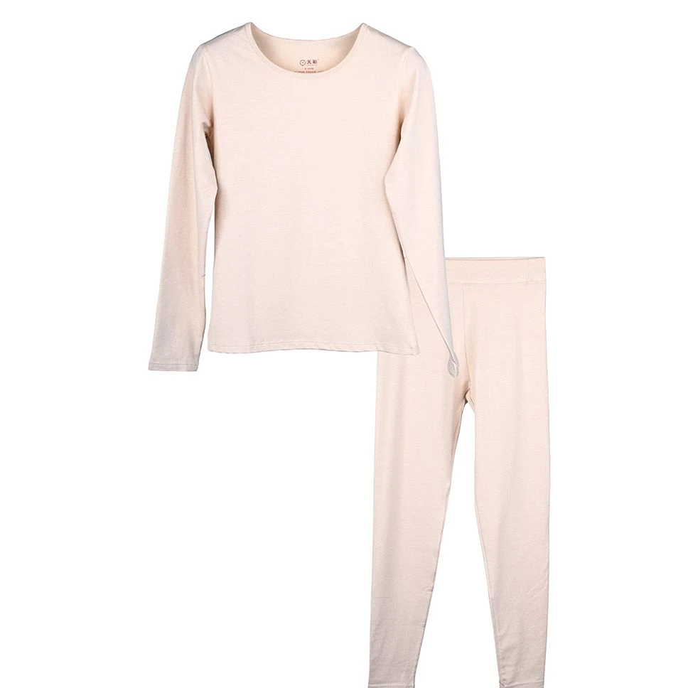 【中国彩棉】 B 7A抗菌彩棉女士贴身暖绒内衣套装（5629-Z）