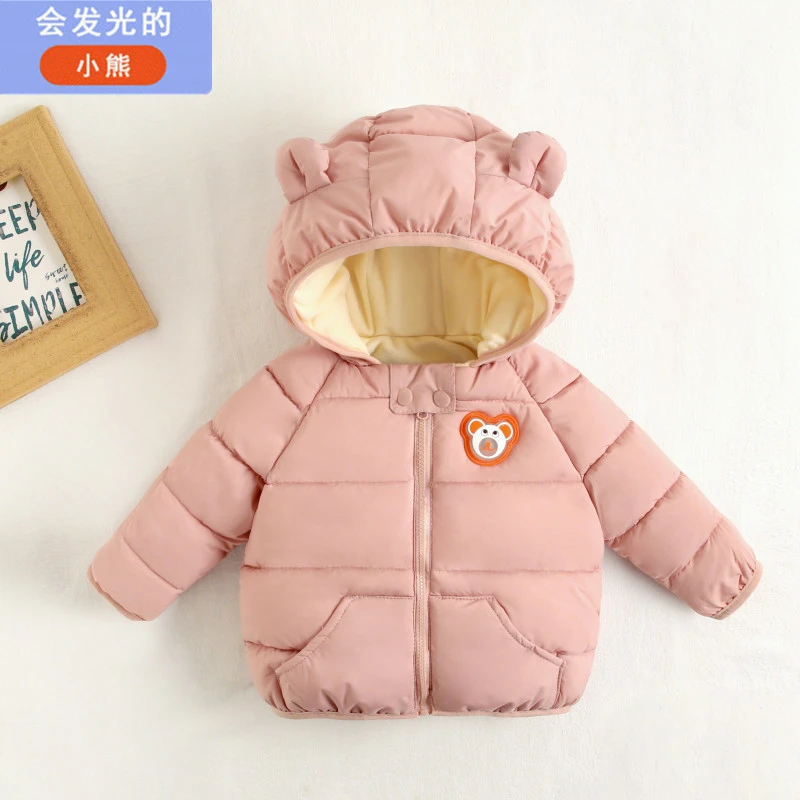 2025新款儿童服秋冬季男女童加绒保暖棉衣婴儿宝宝加厚外套