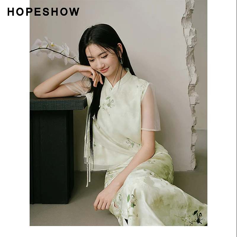 【苏苏专属】红袖国风印花立领上衣90224112002