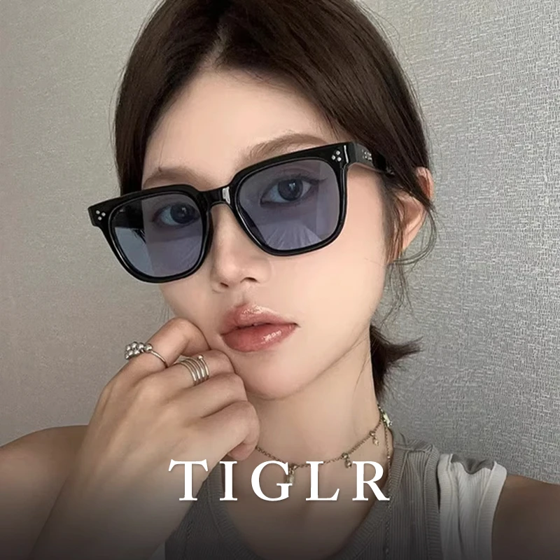 帝格勒高级感百搭方框墨镜女款防紫外线太阳眼镜可配近视2025新款