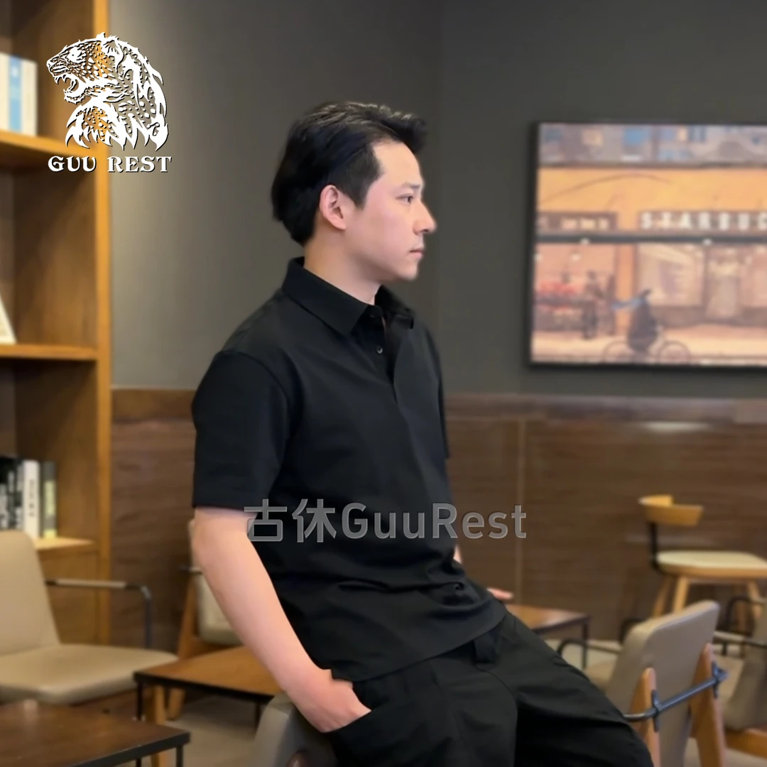 古休POLO衫全棉夏季刺绣100%纯棉300g重磅男士短袖简约时尚百搭