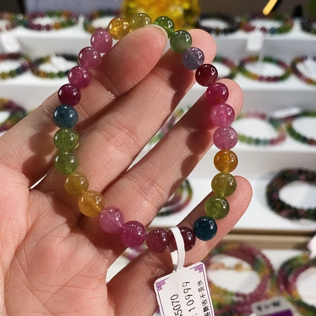 碧玺未镶嵌手链G2645070素圈颜色微差