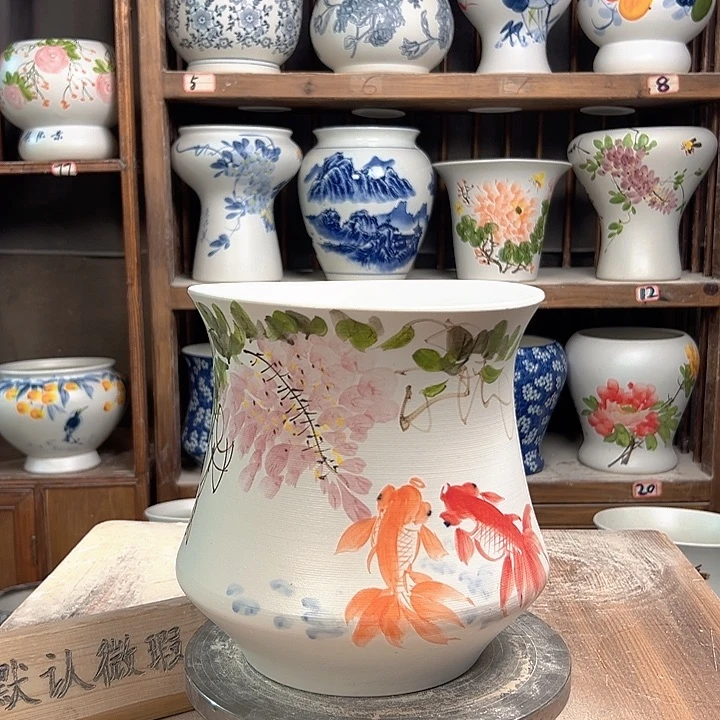 陶小蛮腰紫藤鲸鱼陶瓷