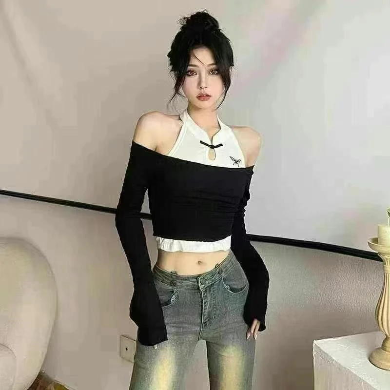 短袖美背小上衣合集辣妹短款修身性感夏季