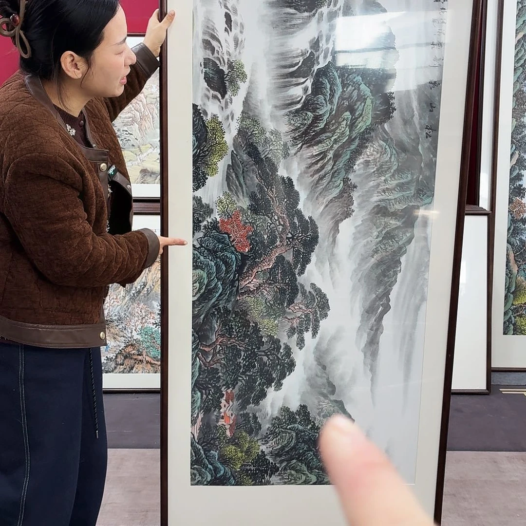 国画手绘作品210-80尺寸