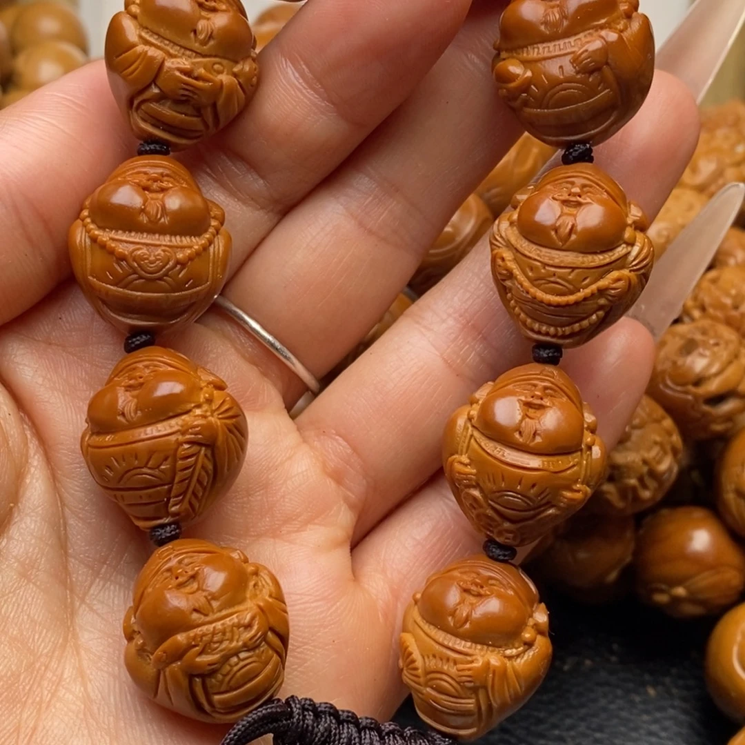 橄榄核手串鲨鱼背财神