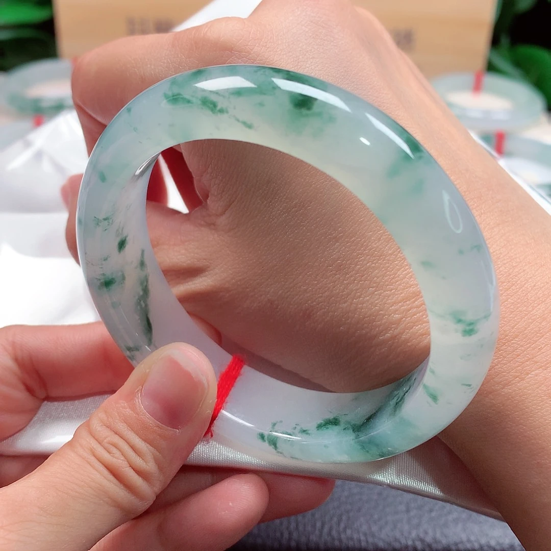 未镶嵌手镯翡翠92号，天然A货翡翠手镯