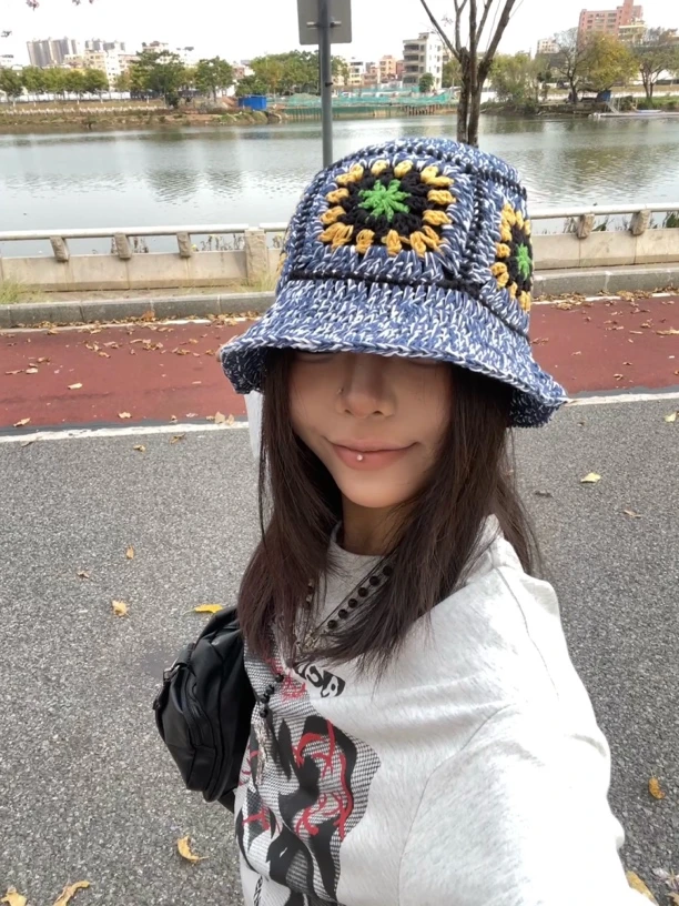 【花有花的来意】手工编织镂空透气遮阳修饰脸型盆帽子男女渔夫帽夏