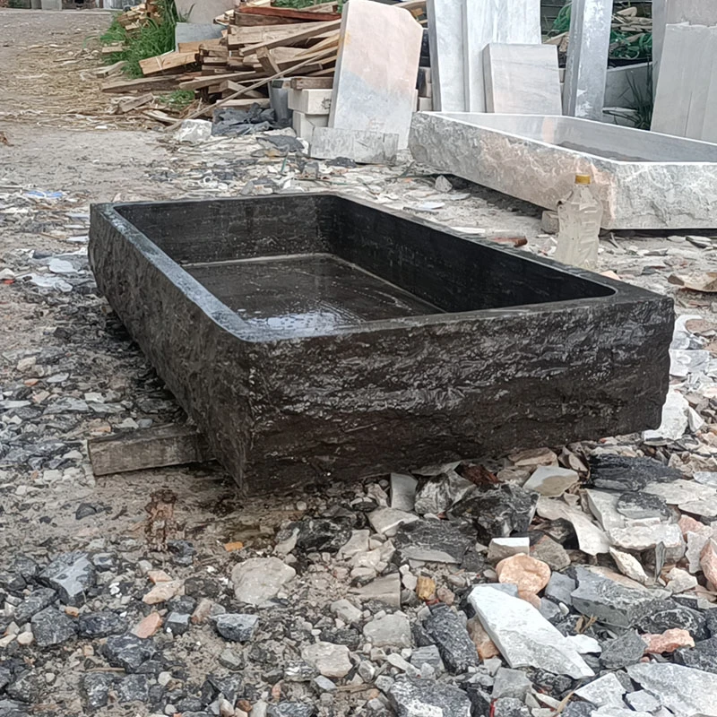 天然玄武石可定制假山盆景盆上水石吸水石专用底座托盘