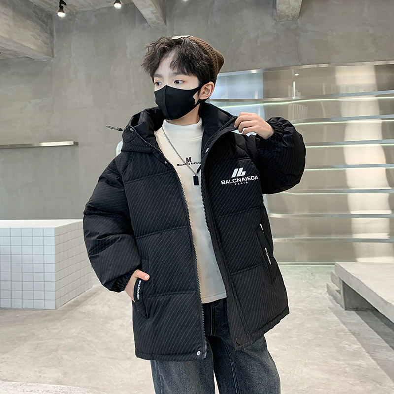 男童冬装棉服2025新款中大童加厚保暖衣服儿童冬季痞帅加绒外套潮