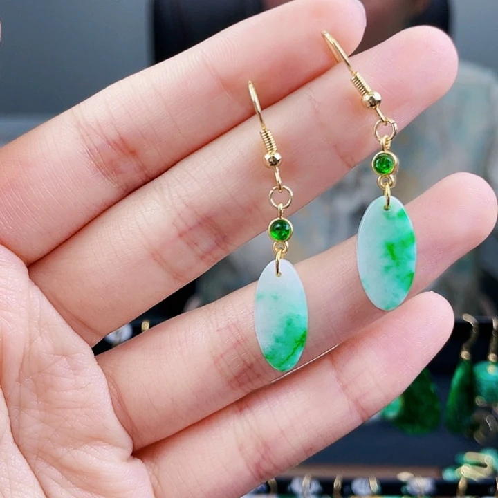 翡翠耳饰未镶嵌饰品