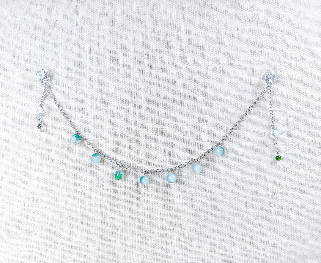 合金项链 青囊听风 锁骨链 耳环 纯手工制作