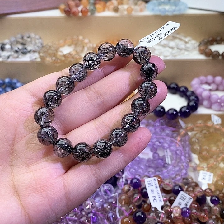 水晶手链未镶嵌黑发晶11+