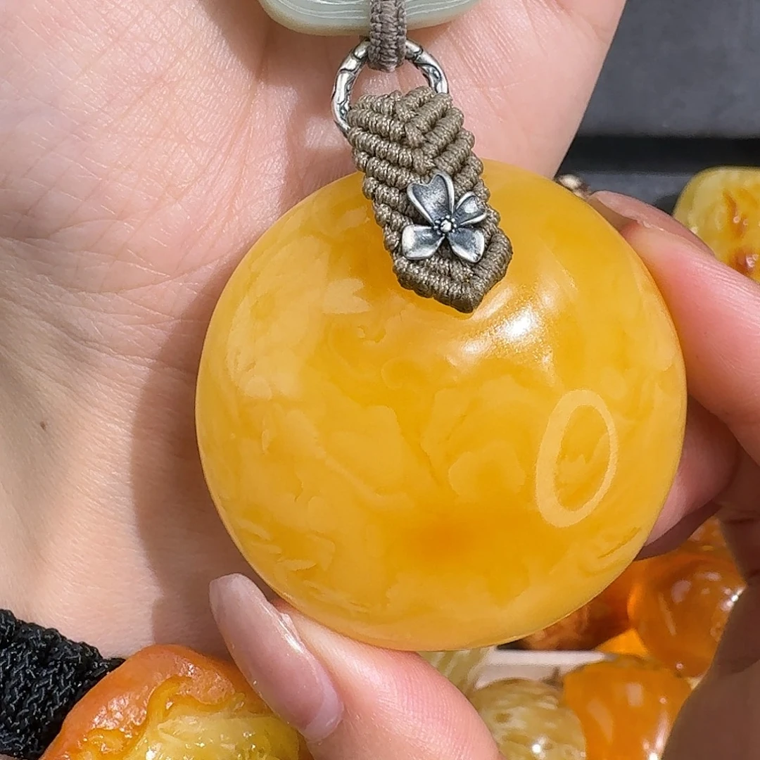 青***黛琥珀未镶嵌裸石我