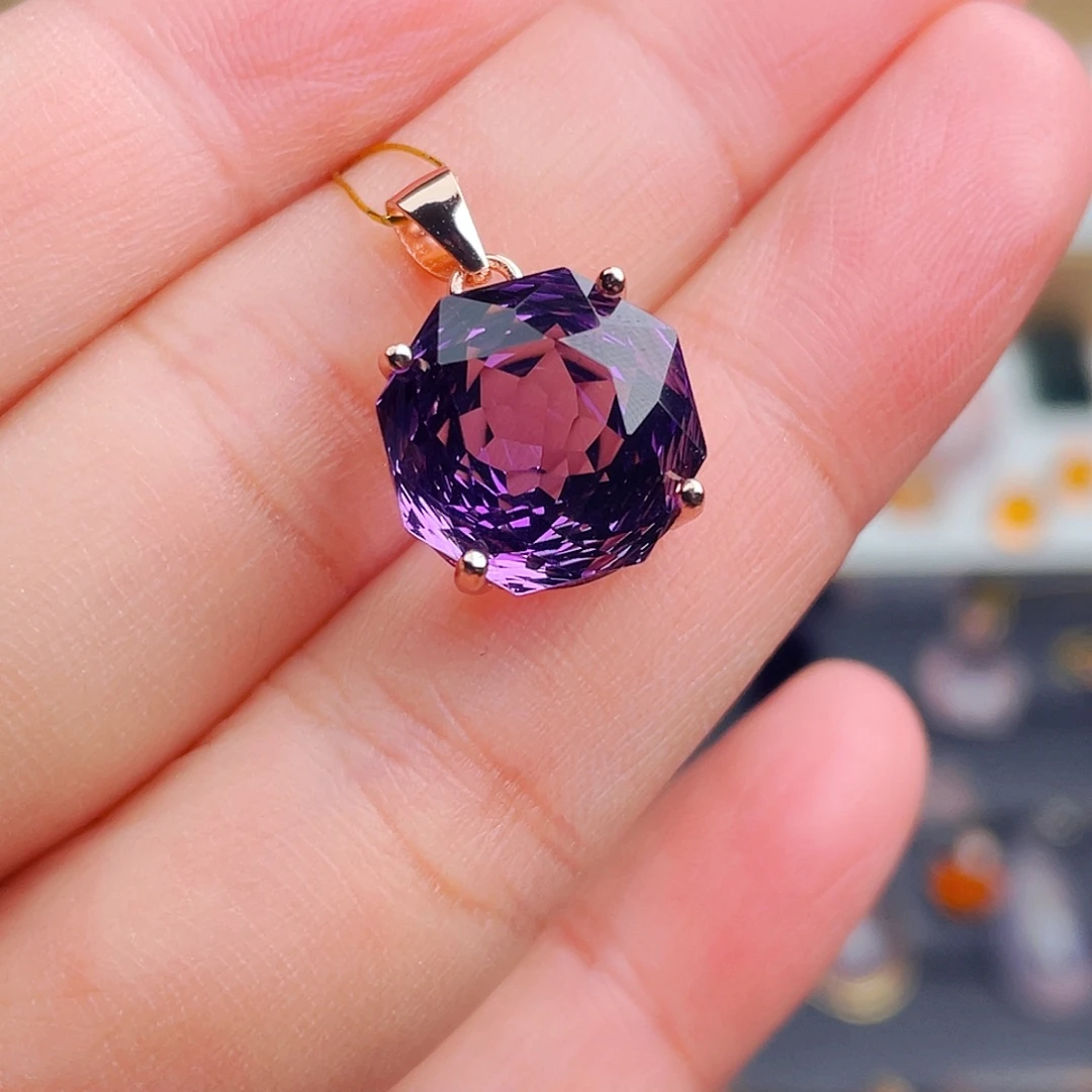 银S925镶嵌珠宝半成品水晶天然保真