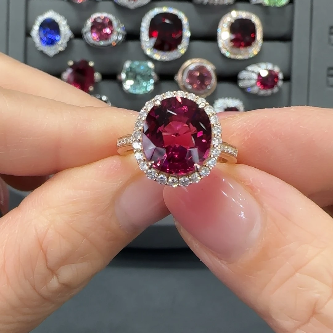 碧玺戒指18K金镶嵌4.36ct