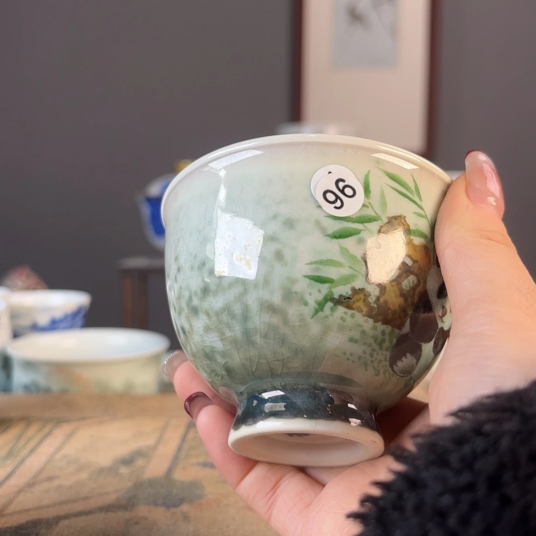 杯红景德镇陶瓷茶杯多人