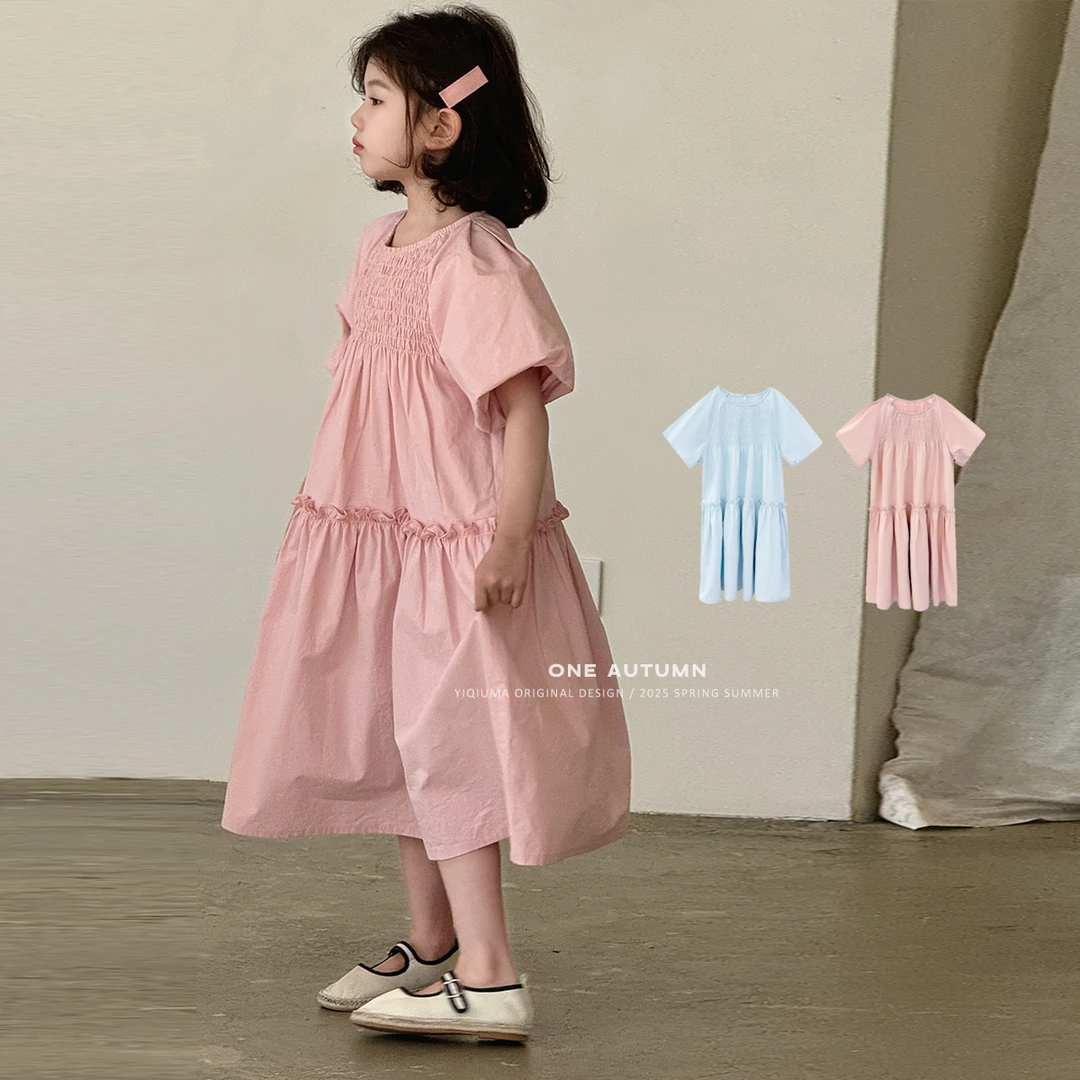 现货「壹秋.ONE AUTUMN」【言沐】泡泡袖甜美公主裙女童夏【GX691】
