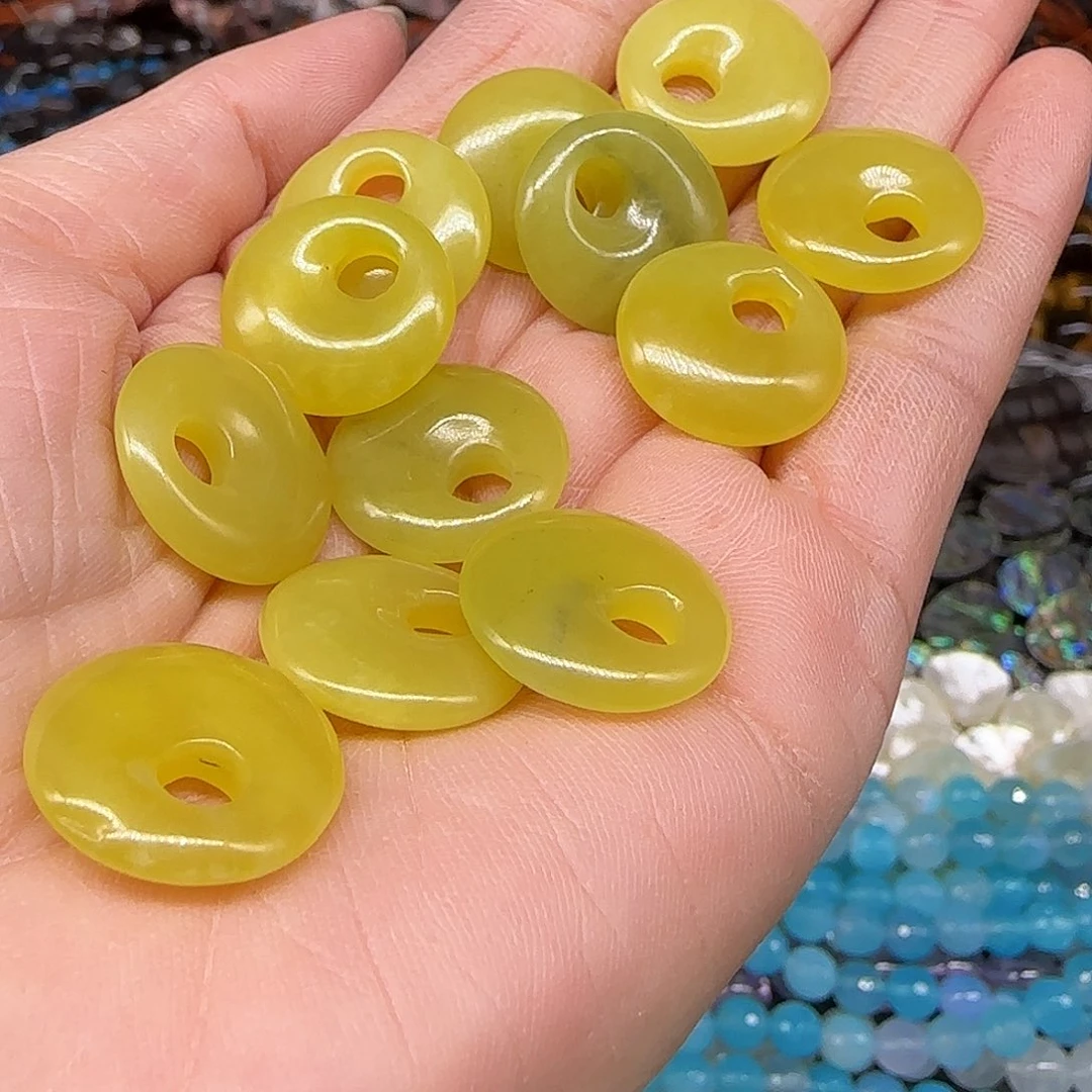 玛瑙/玉髓合金珠宝半成品岫玉扣子2颗