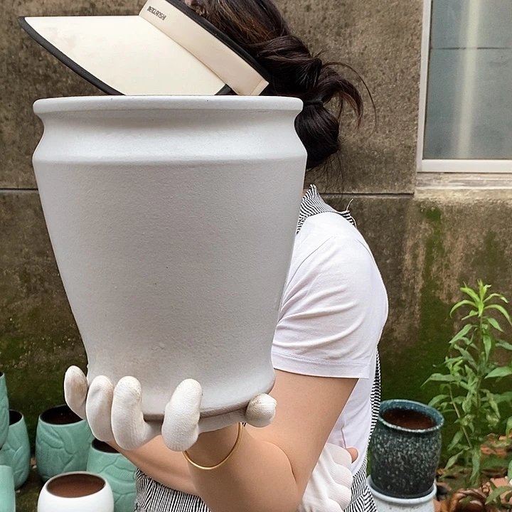 紫砂花盆瑕疵口18高20