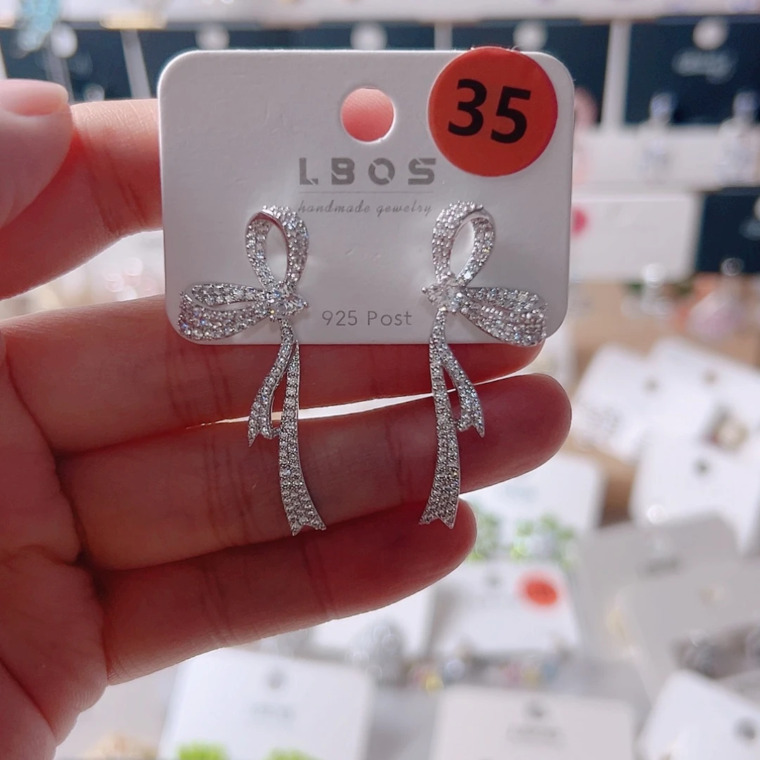 锆石纯铜合金耳环