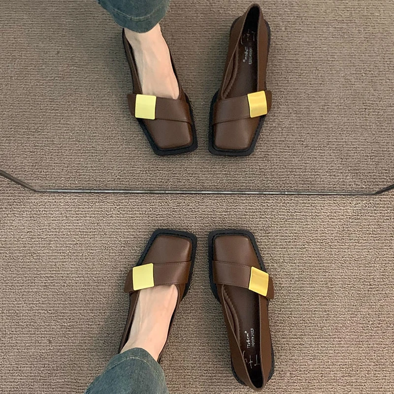 法式高级感方头复古小众玛丽珍单鞋女2025春秋晚晚温柔气质小皮鞋