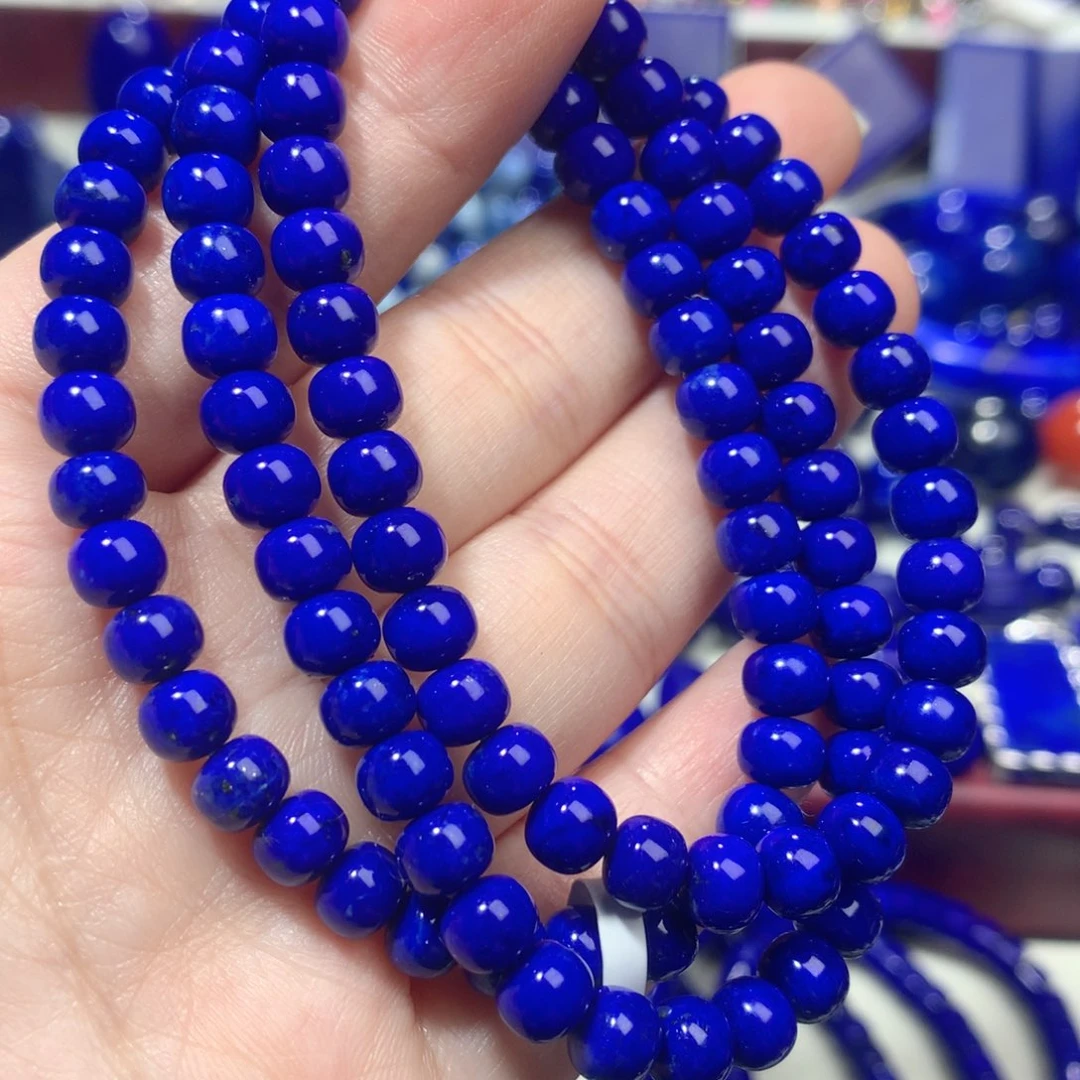 青金石未镶嵌6m老型手链