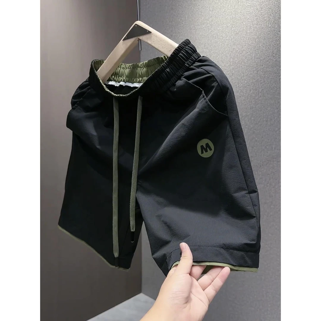 夏季新款短裤男士五分裤纯色中裤潮牌潮流透气宽松百搭休闲短裤男