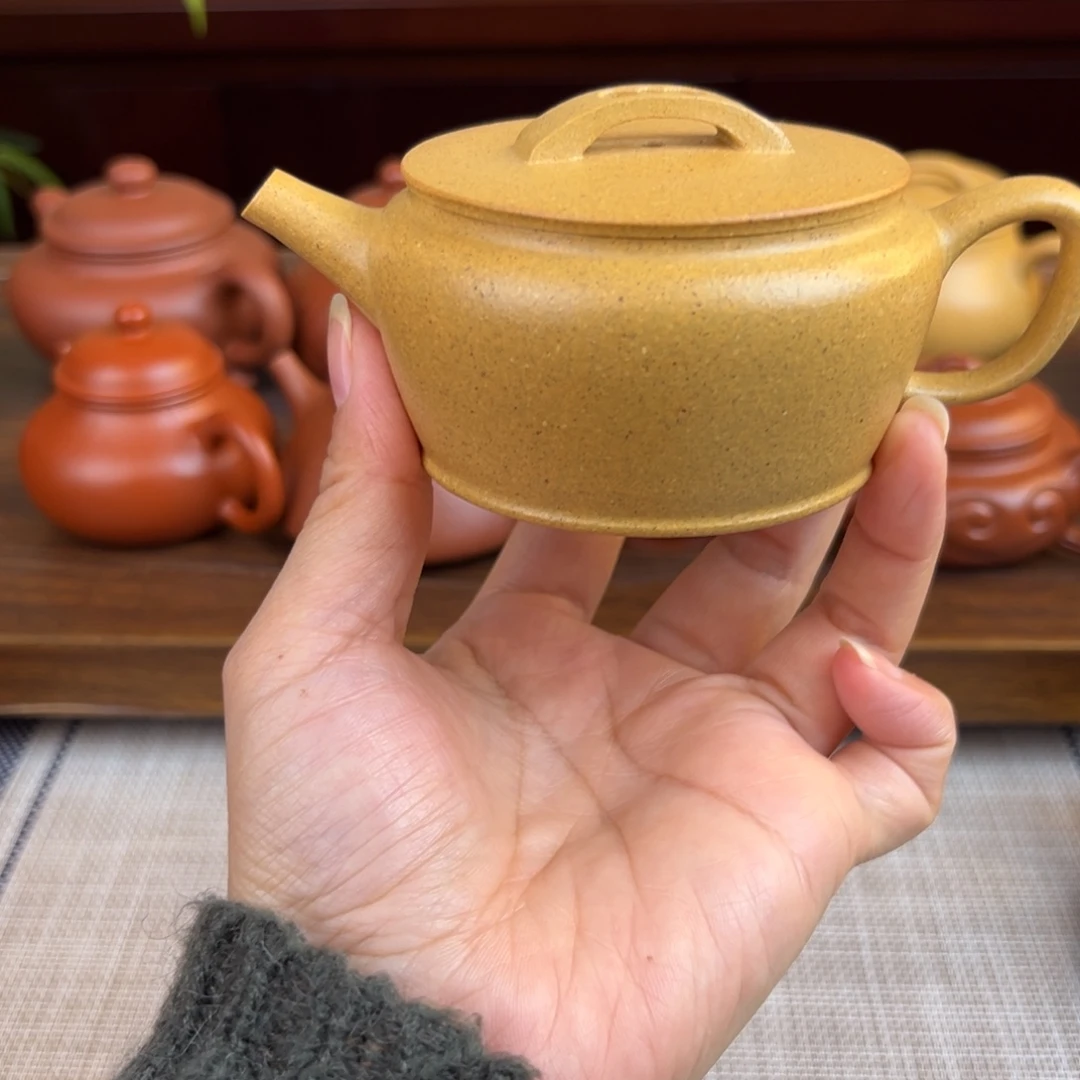 紫砂茶壶黄金段汉瓦全手150cc