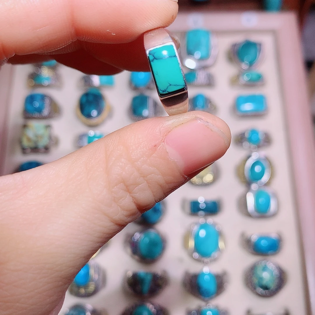 绿松石银S925镶嵌颈饰