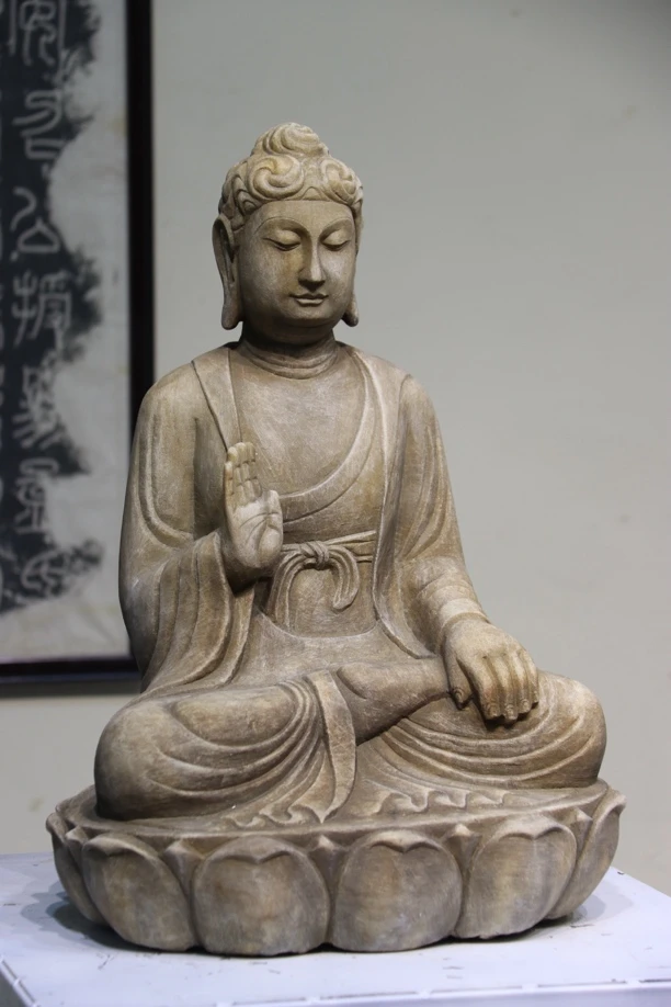 石雕 汉白玉坐佛