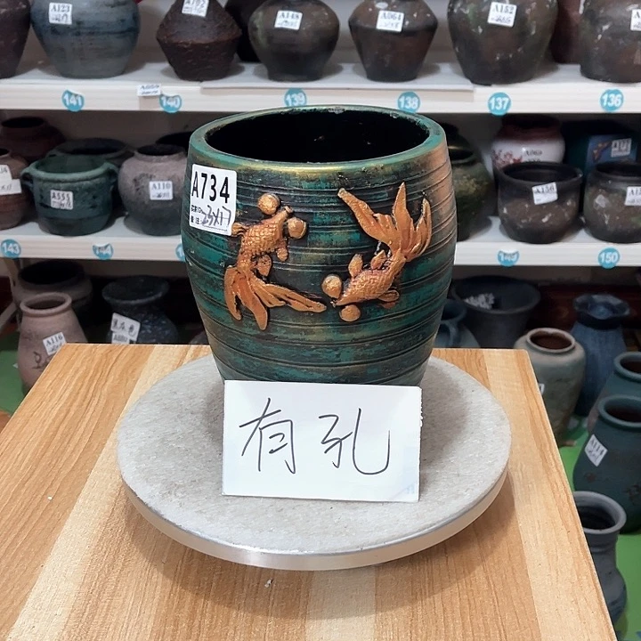 红陶手工制作工艺花盆