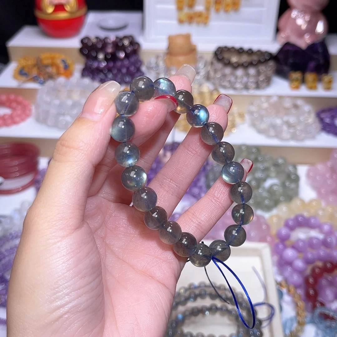 水晶手串未镶嵌歪**歪天然水晶10.2mm