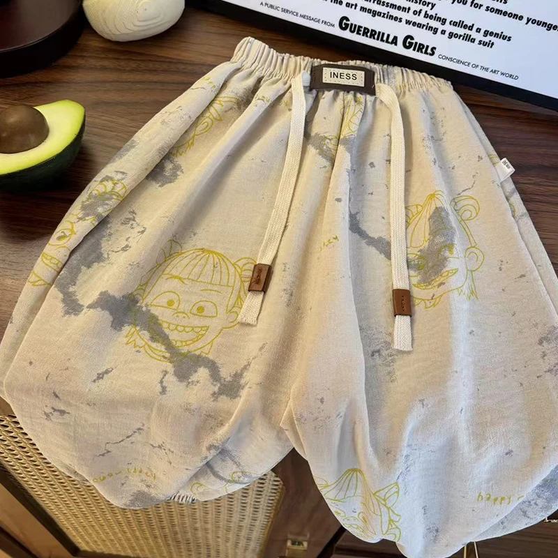 男女童通用新款夏季防蚊裤灯笼裤大脚裤休闲裤宽松休闲裤子外穿