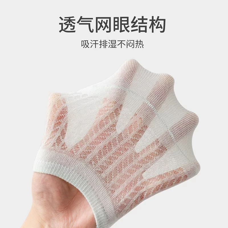 女船袜春夏季爆款冰丝透气大网眼空调袜子硅胶防滑不掉跟隐形袜