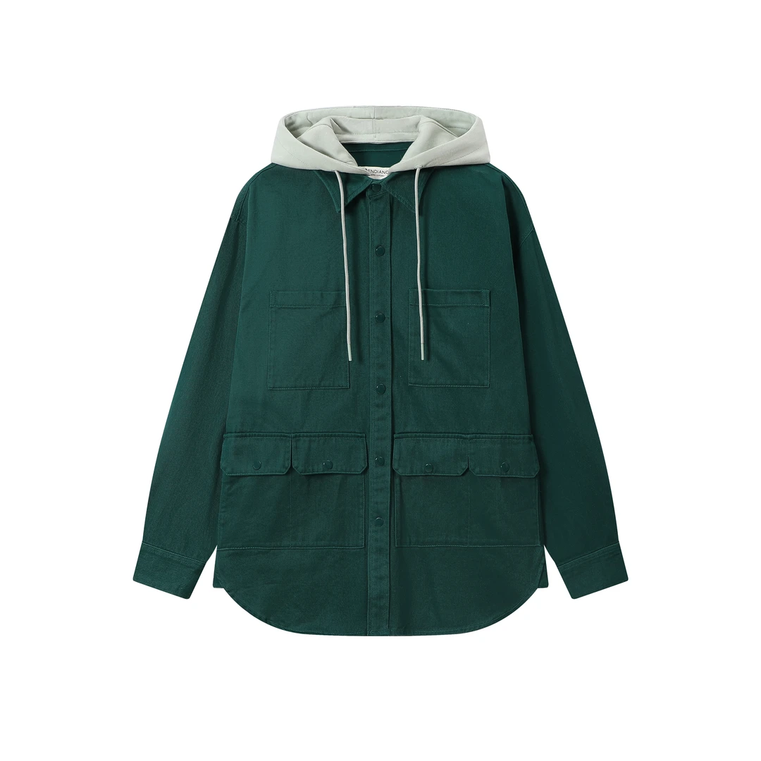 【TR】270-1013270-外套（特殊型） 春秋连帽长袖衬衫外套 男女同款